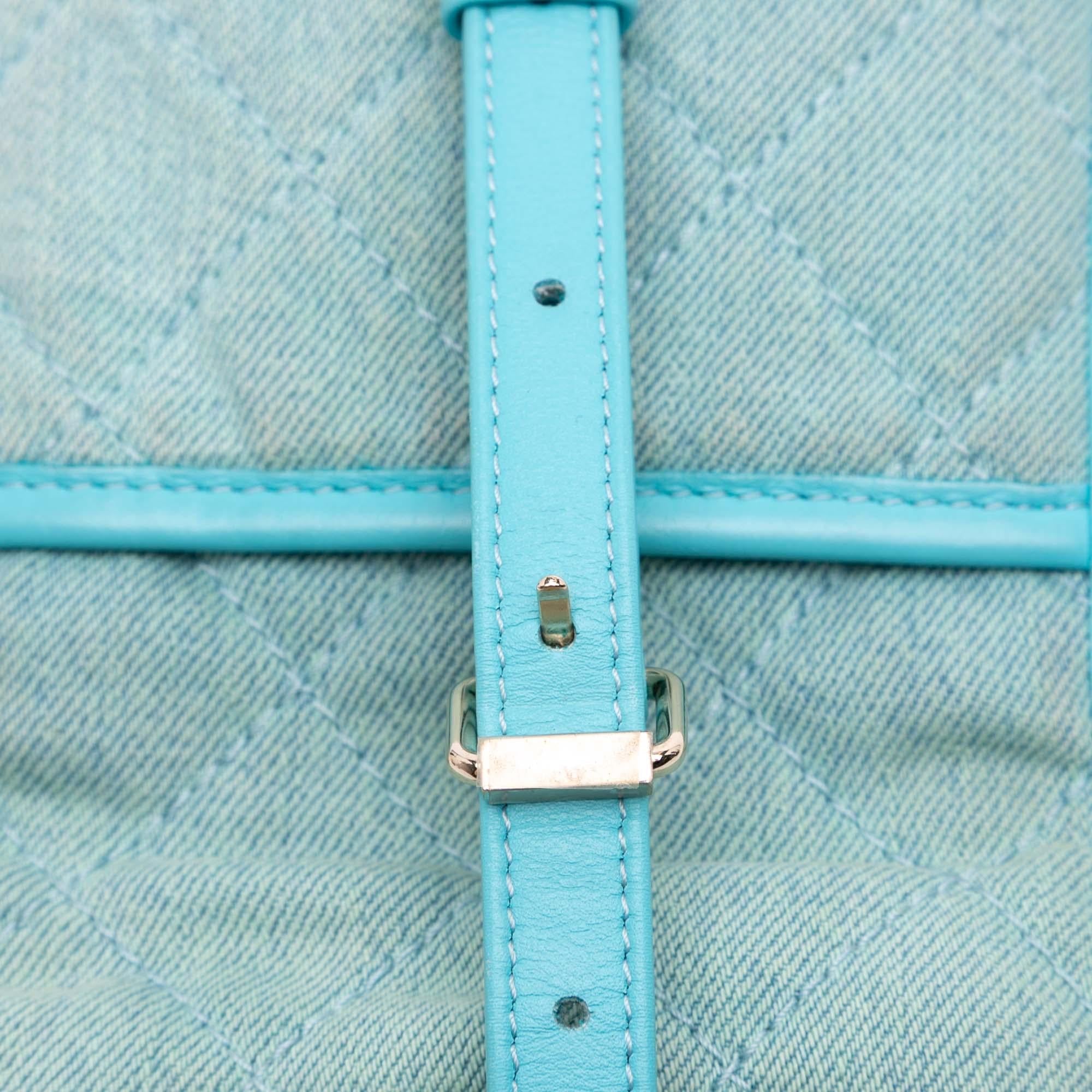 Chanel Mini CC Quilted Denim Crossbody