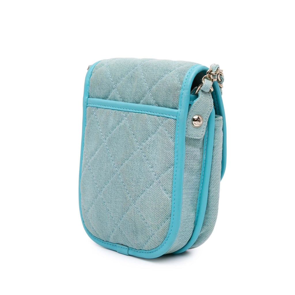 Chanel Mini CC Quilted Denim Crossbody