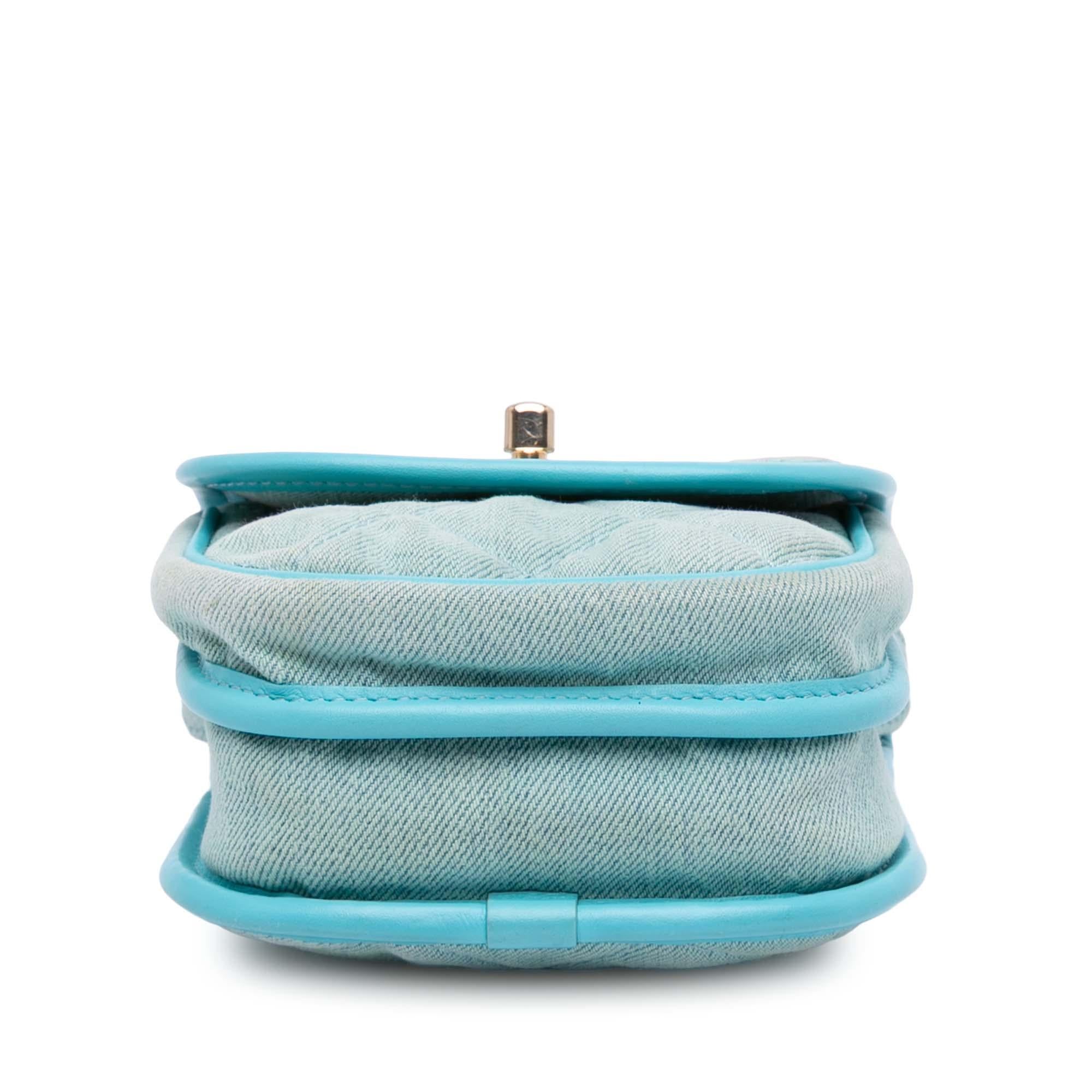 Chanel Mini CC Quilted Denim Crossbody
