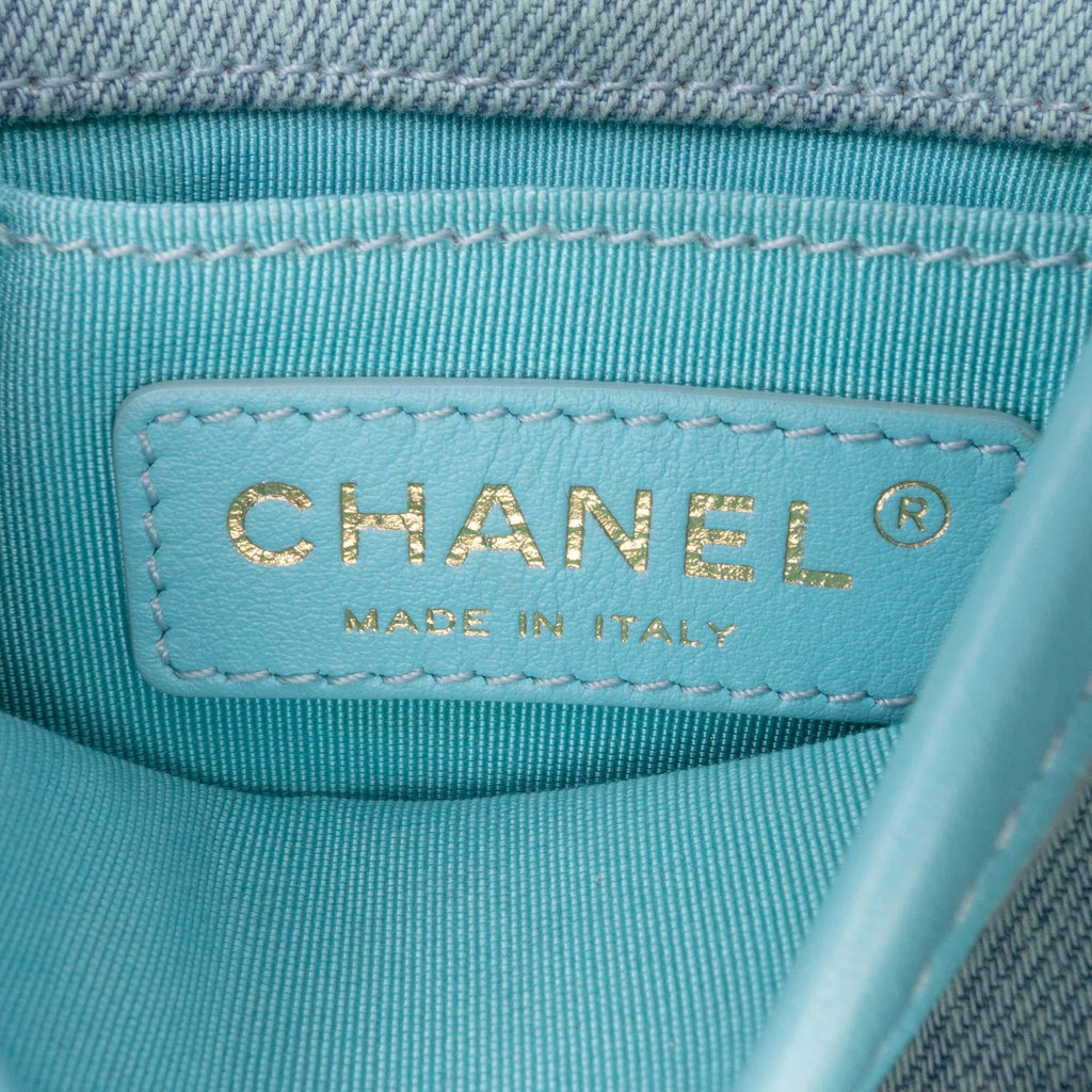 Chanel Mini CC Quilted Denim Crossbody