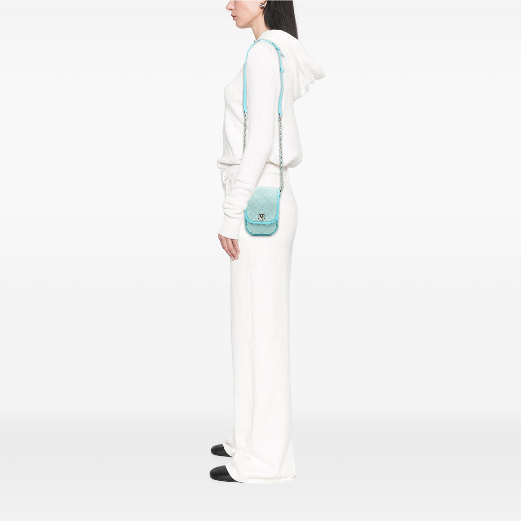Chanel Mini CC Quilted Denim Crossbody