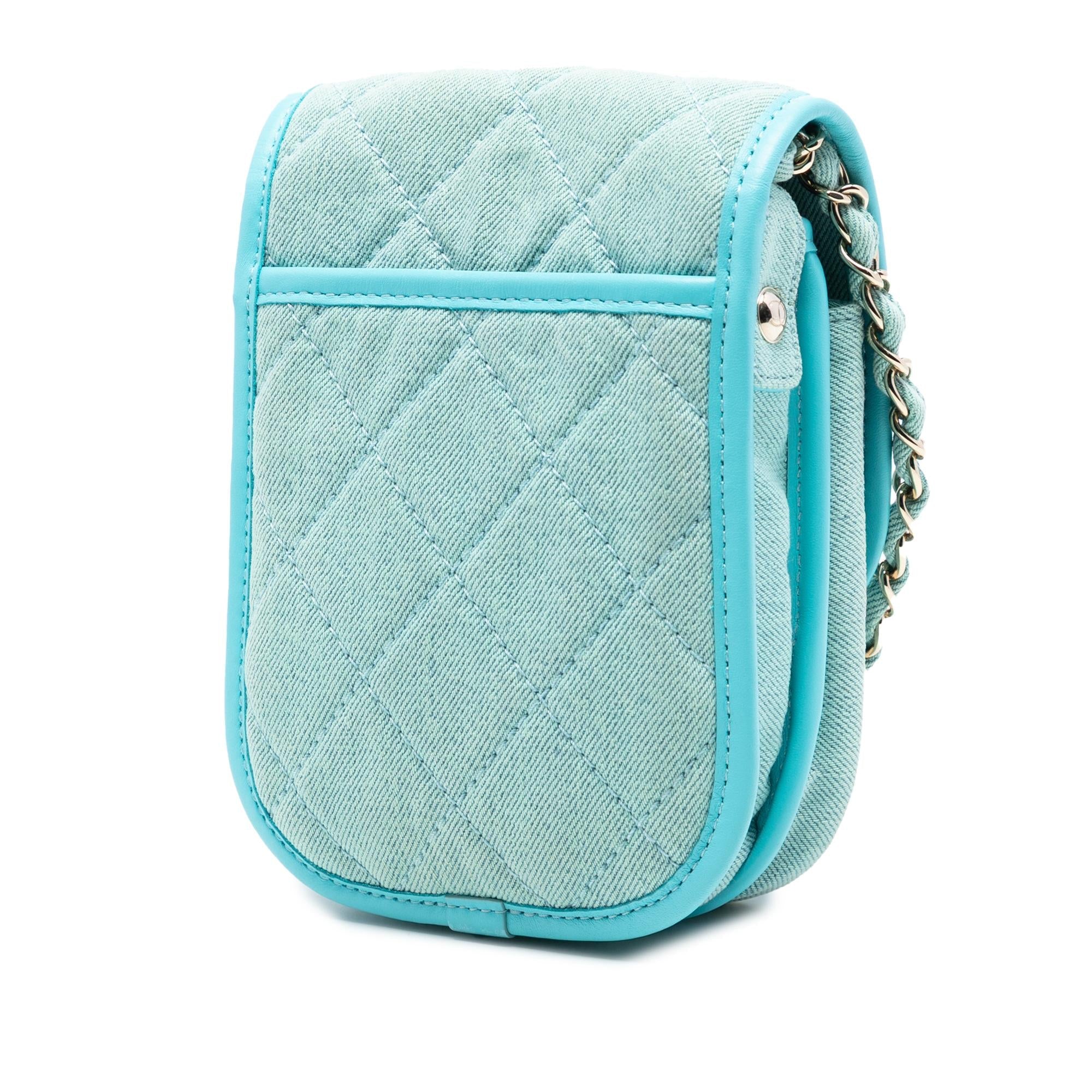 Chanel Mini CC Quilted Denim Crossbody