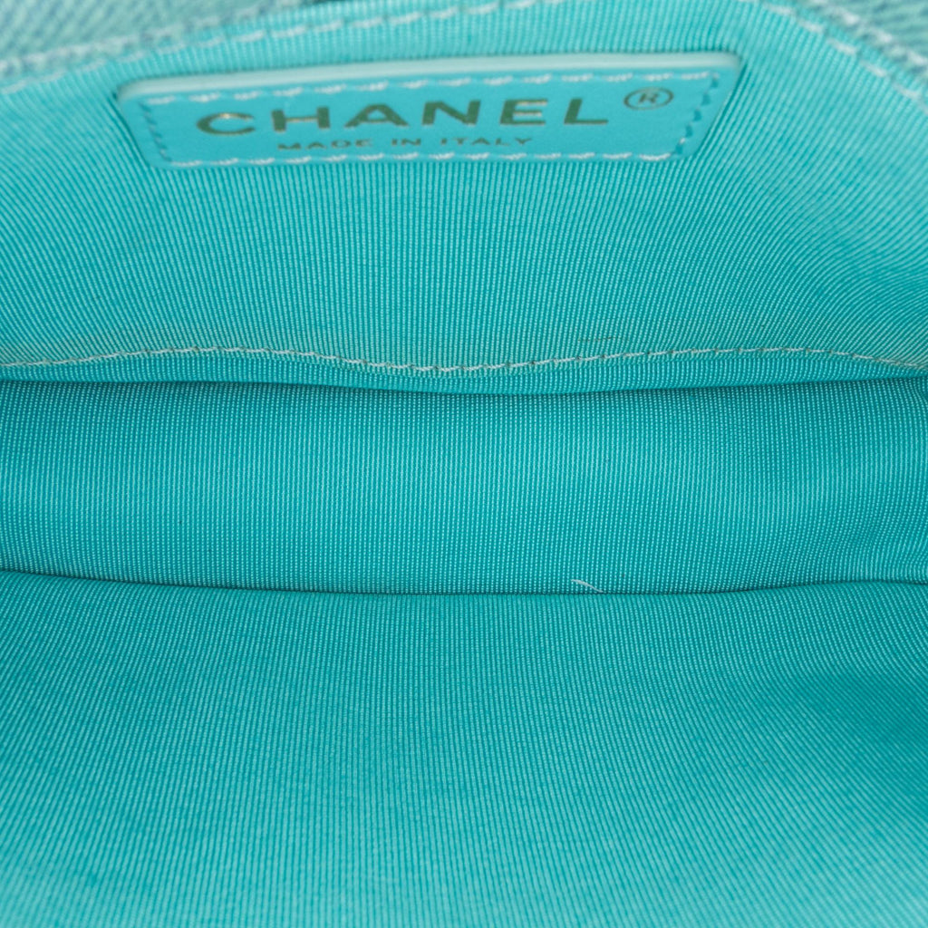Chanel Mini CC Quilted Denim Messenger Flap