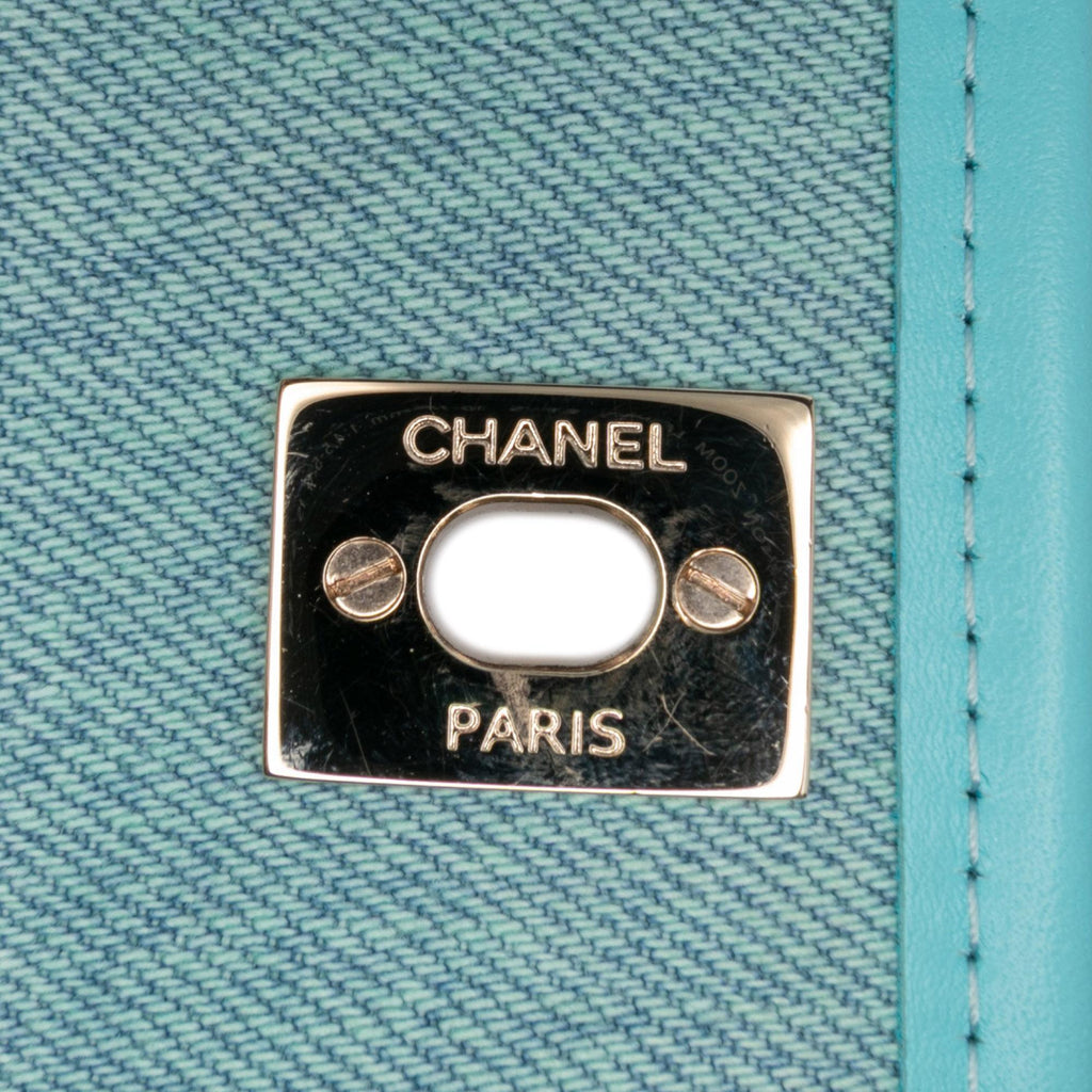 Chanel Mini CC Quilted Denim Messenger Flap