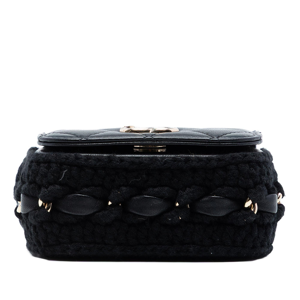 Chanel Mini CC Quilted Lambskin Crochet Flap
