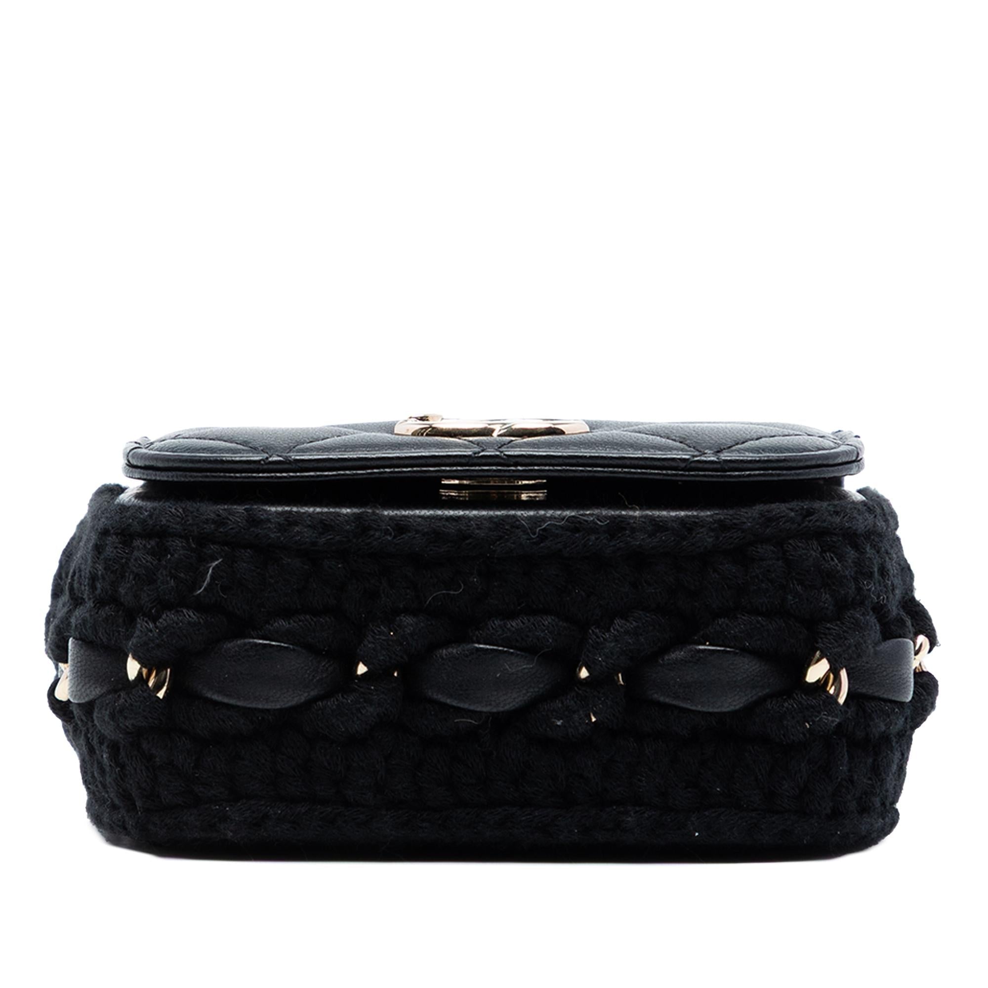 Chanel Mini CC Quilted Lambskin Crochet Flap