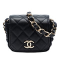 Chanel Mini CC Quilted Lambskin Crochet Flap