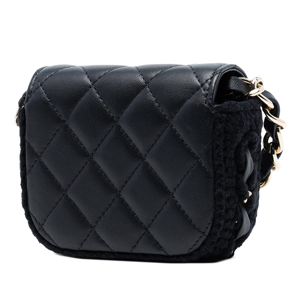 Chanel Mini CC Quilted Lambskin Crochet Flap