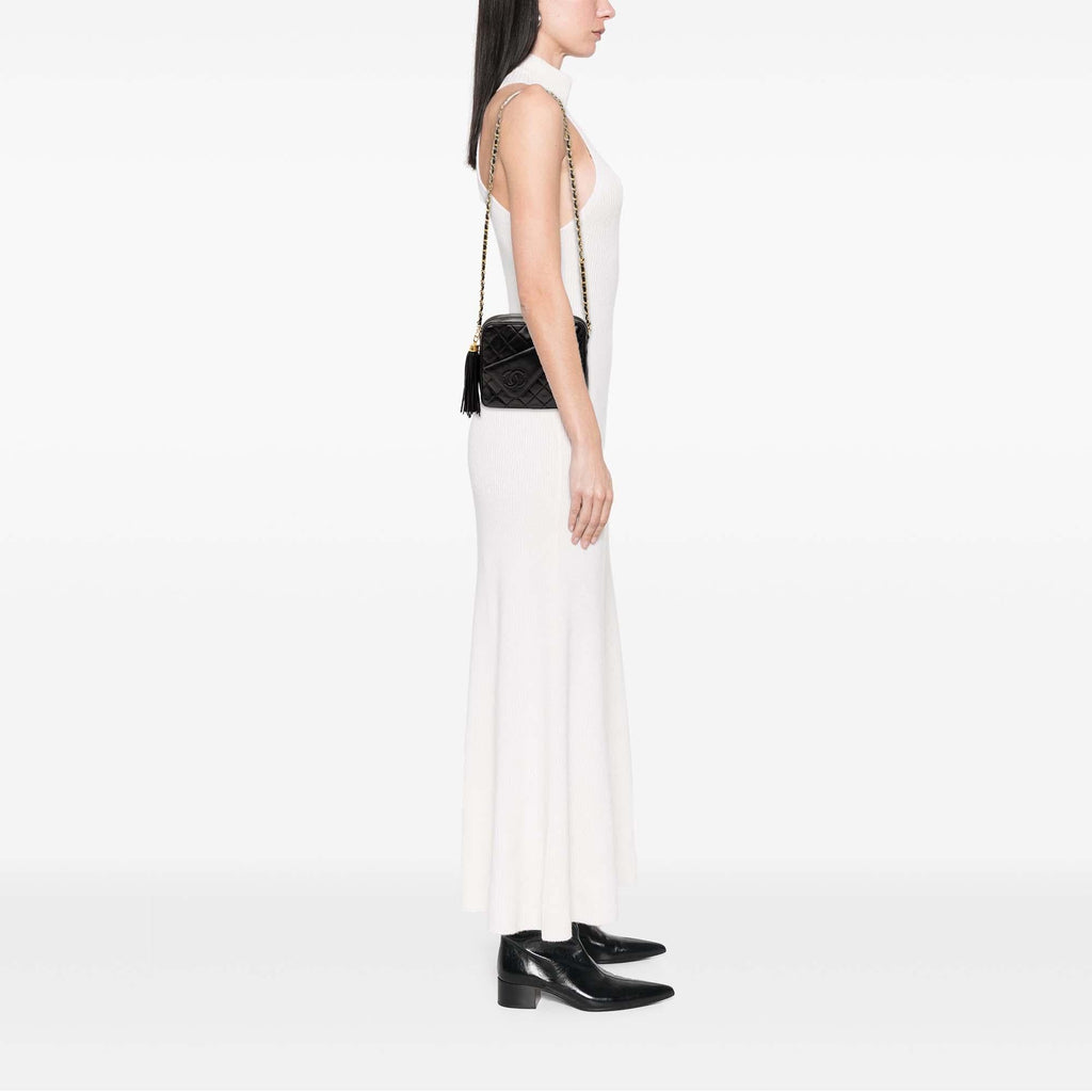 Chanel Mini CC Quilted Lambskin Tassel Camera Bag