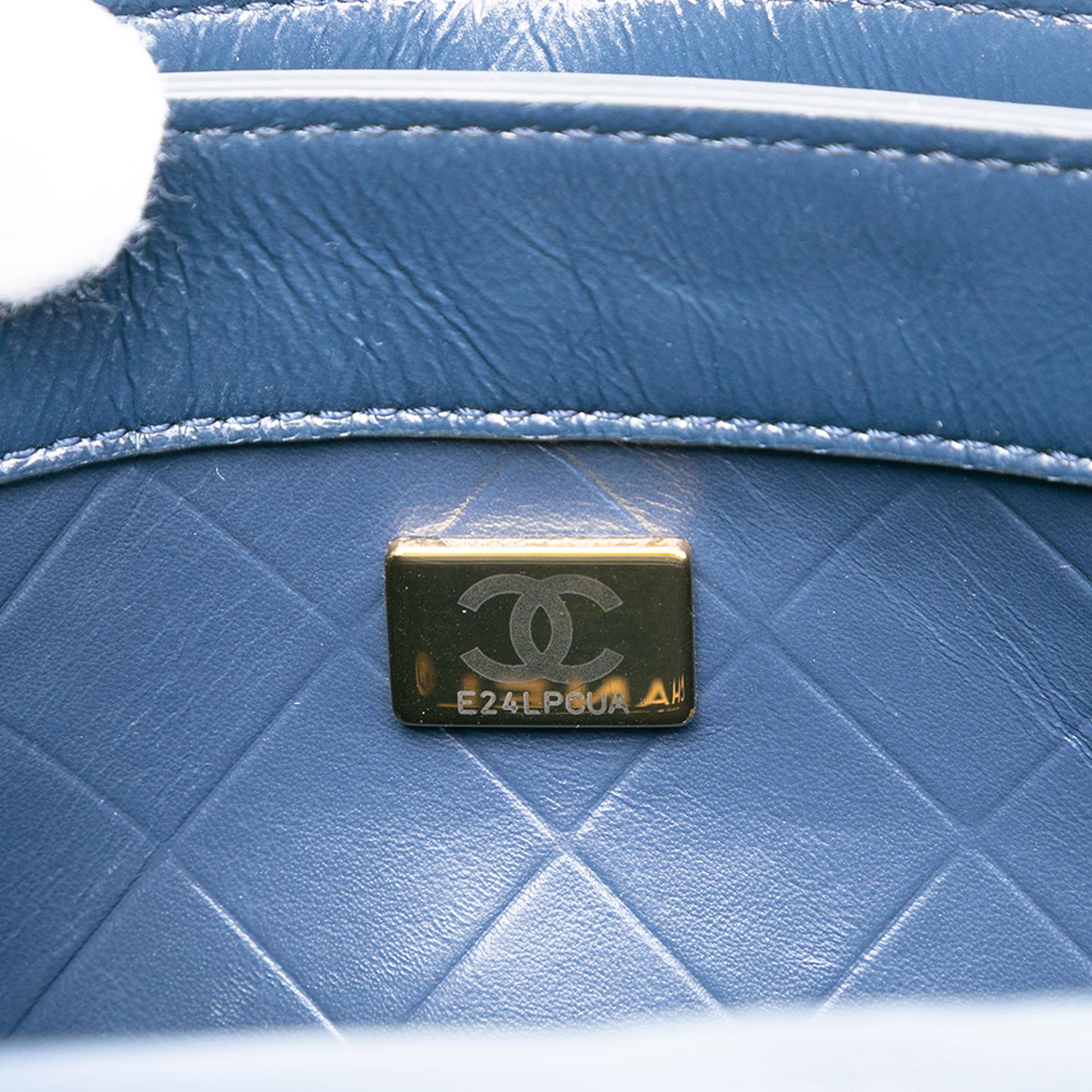 Chanel Mini CC Quilted Shiny Calfskin Round Moon Messenger Flap