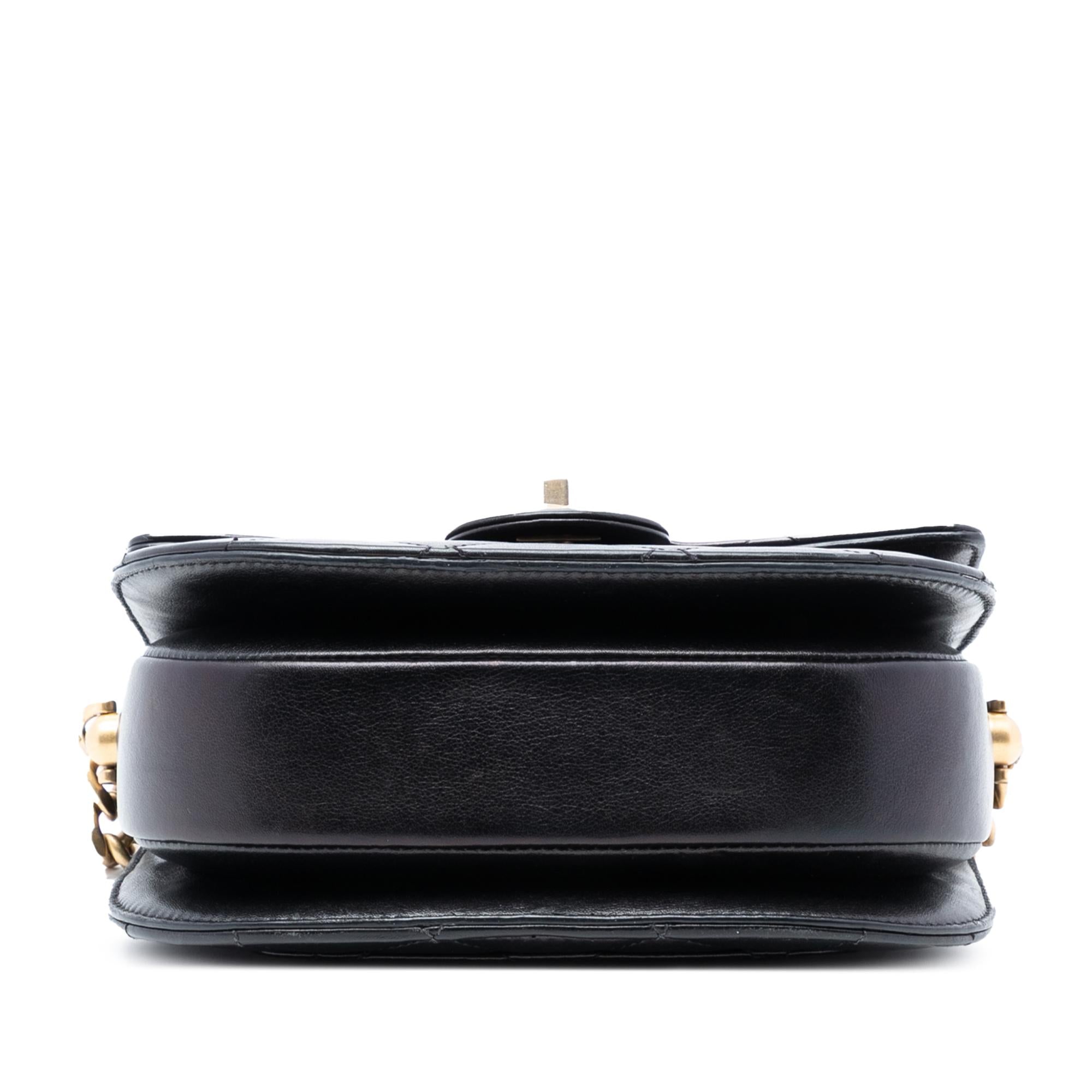 Chanel Mini CC Quilted Shiny Calfskin Round Moon Messenger Flap