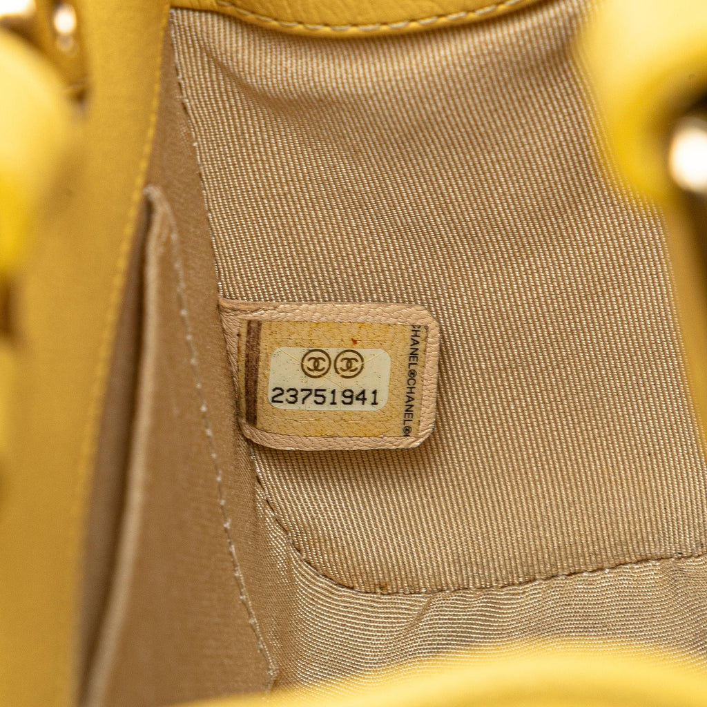Chanel Mini Calfskin Label Click Shopping Tote