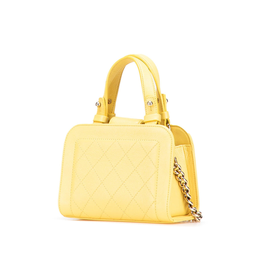 Chanel Mini Calfskin Label Click Shopping Tote