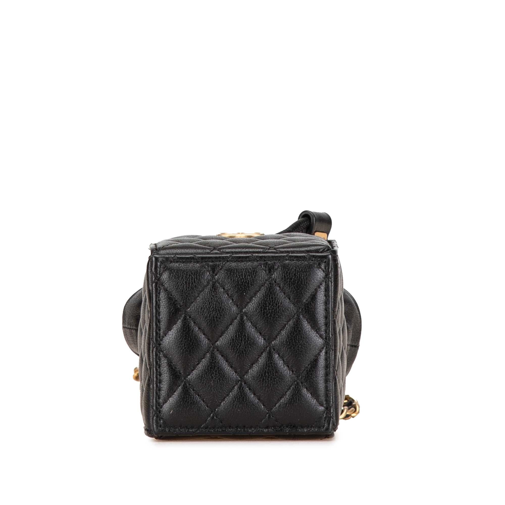 Chanel Mini Calfskin Square Drawstring Bucket Bag (SHG-wJSkso)