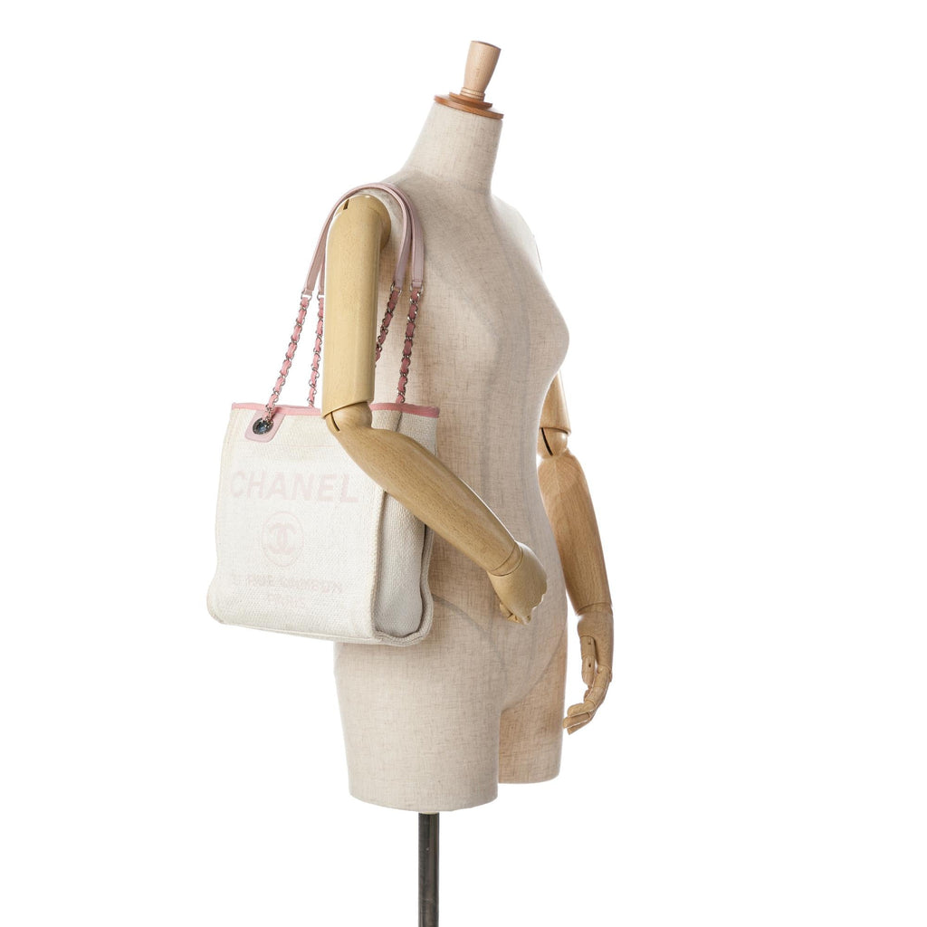 Chanel Mini Canvas Deauville Tote (SHG-FvLzka)