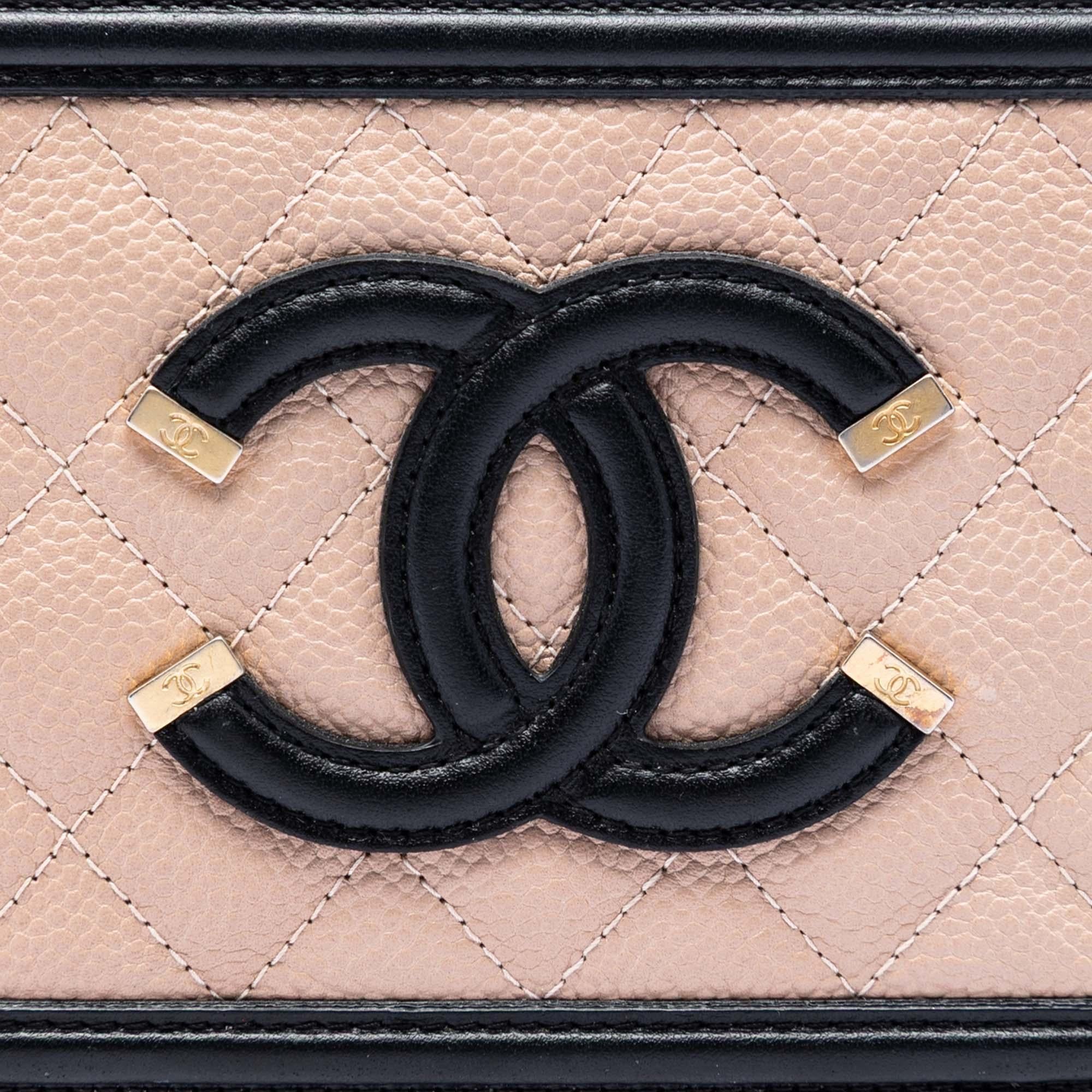Chanel Mini Caviar CC Filigree Crossbody