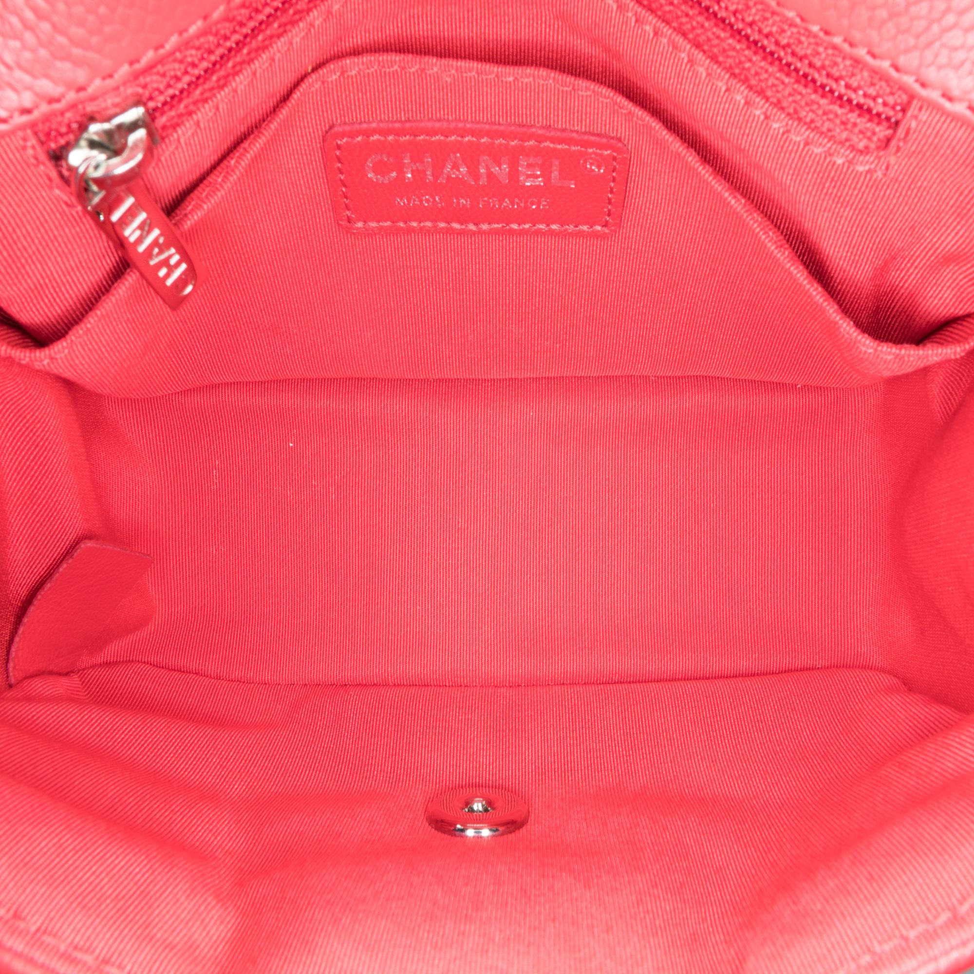 Chanel Mini Caviar Chevron Data Center Envelope Flap Bag