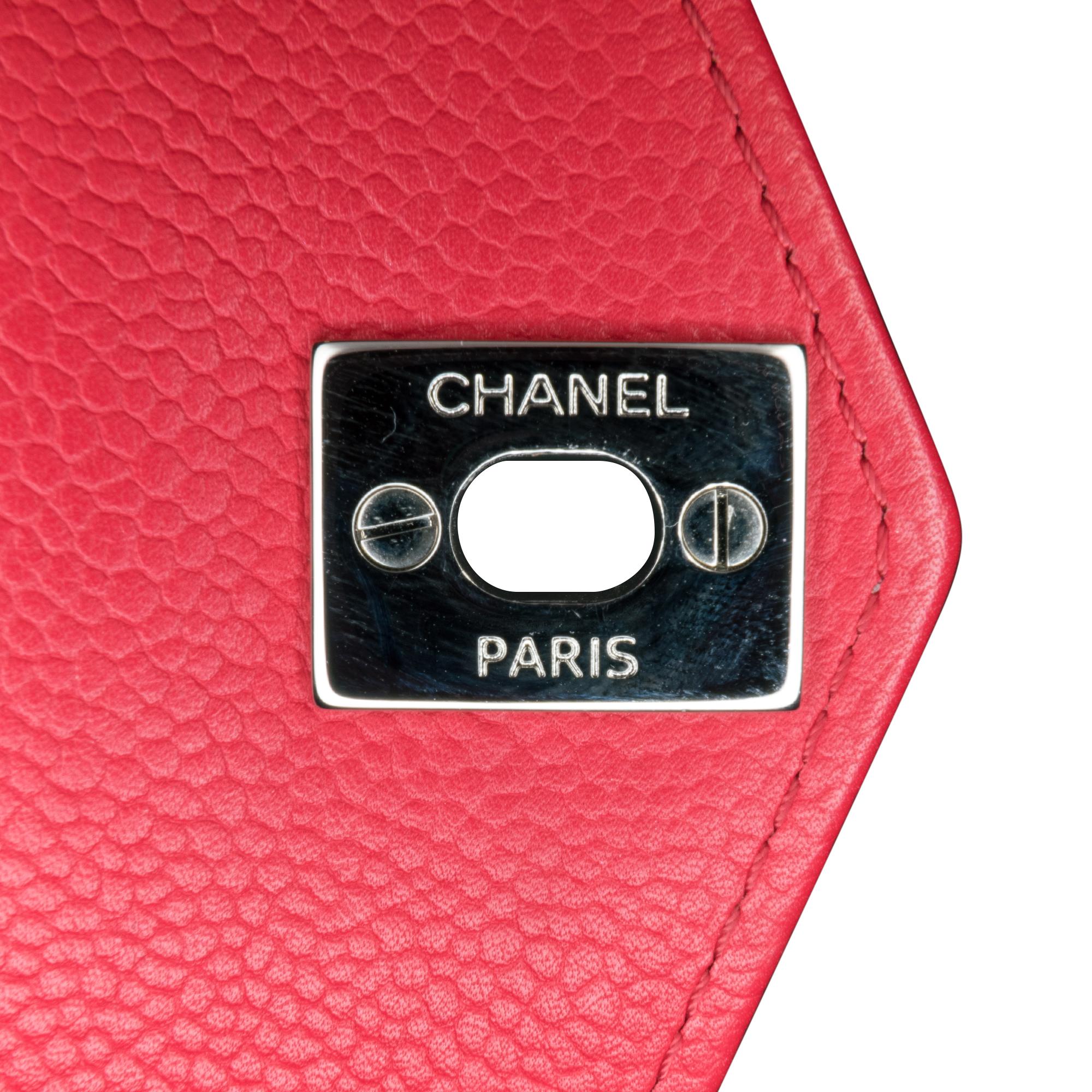 Chanel Mini Caviar Chevron Data Center Envelope Flap Bag