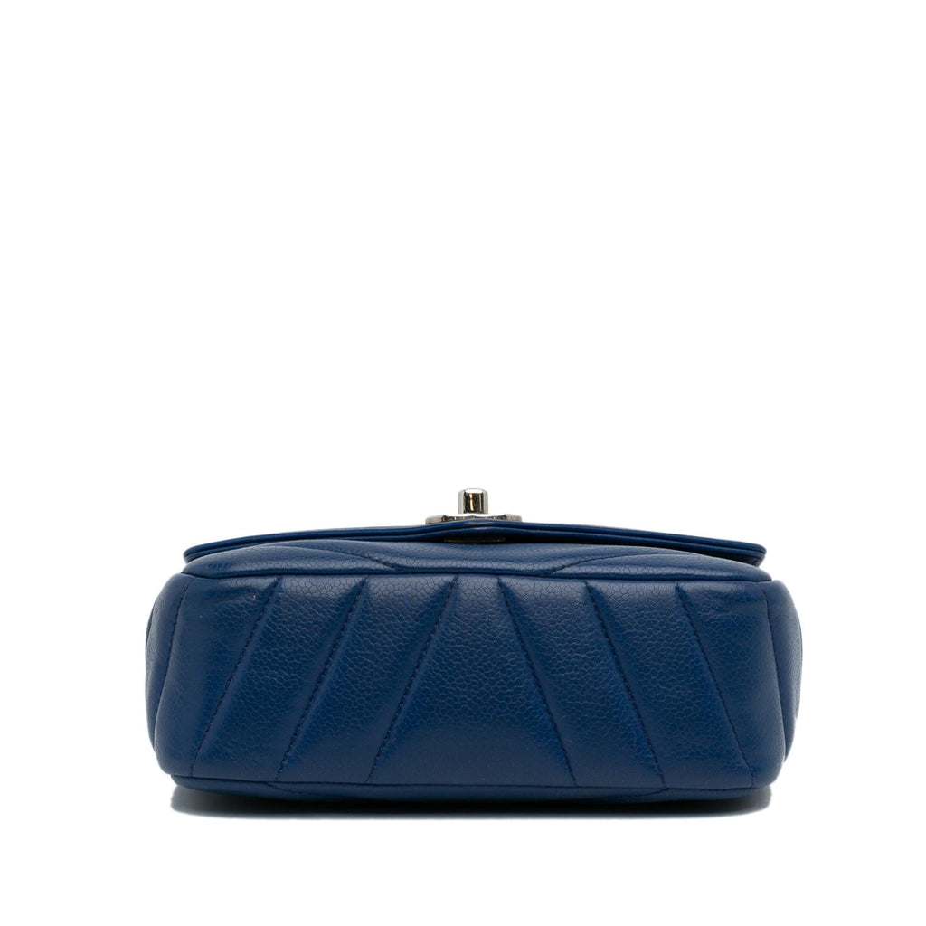 Chanel Mini Caviar Chevron Data Center Envelope Flap Bag