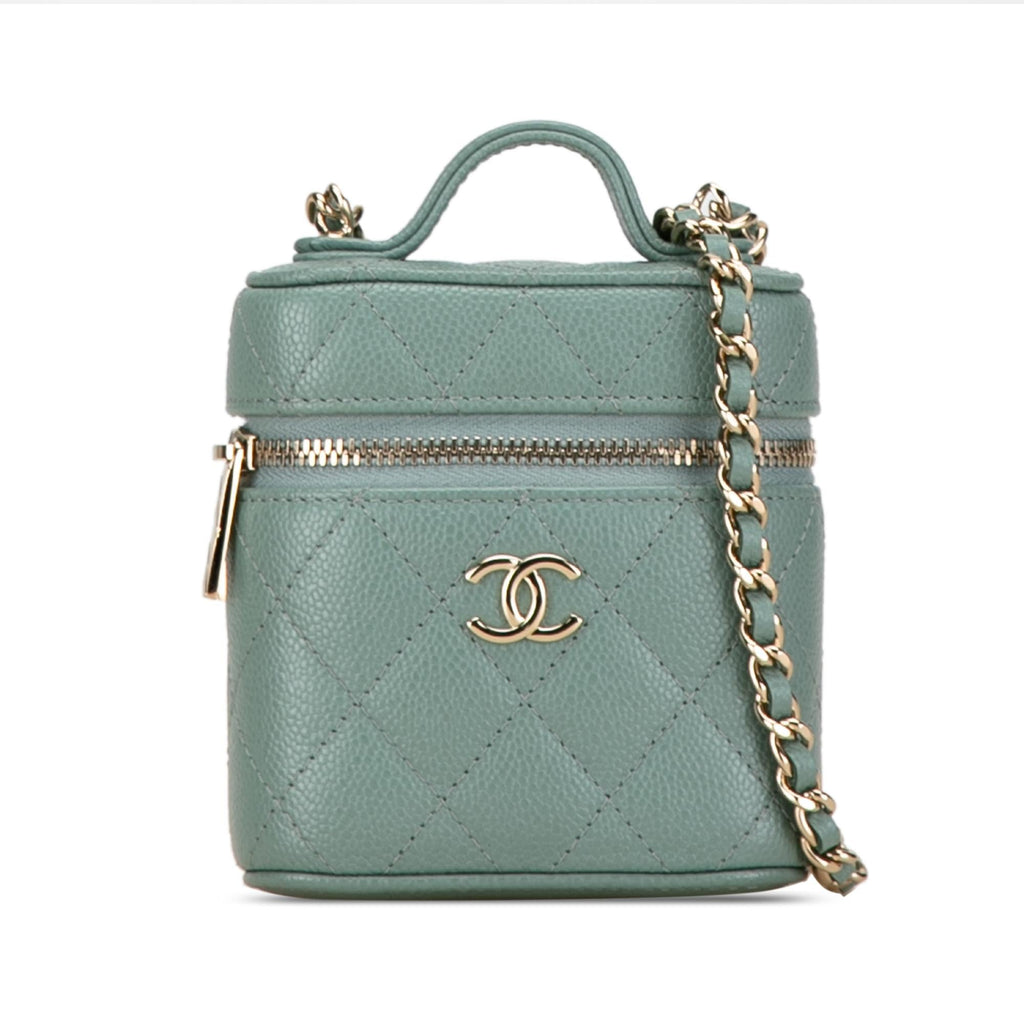 Chanel Mini Caviar Handle with Care Vanity Case