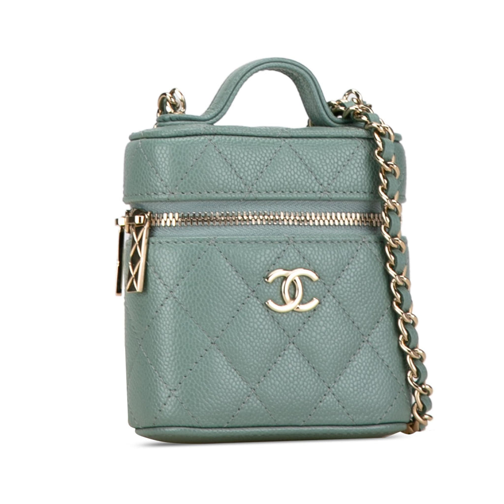 Chanel Mini Caviar Handle with Care Vanity Case
