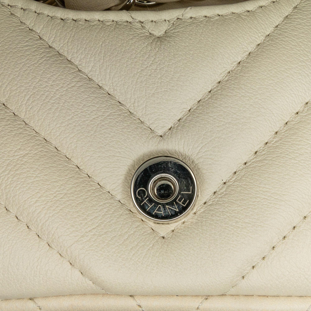 Chanel Mini Chevron Lambskin Card Holder Chain Belt Bag