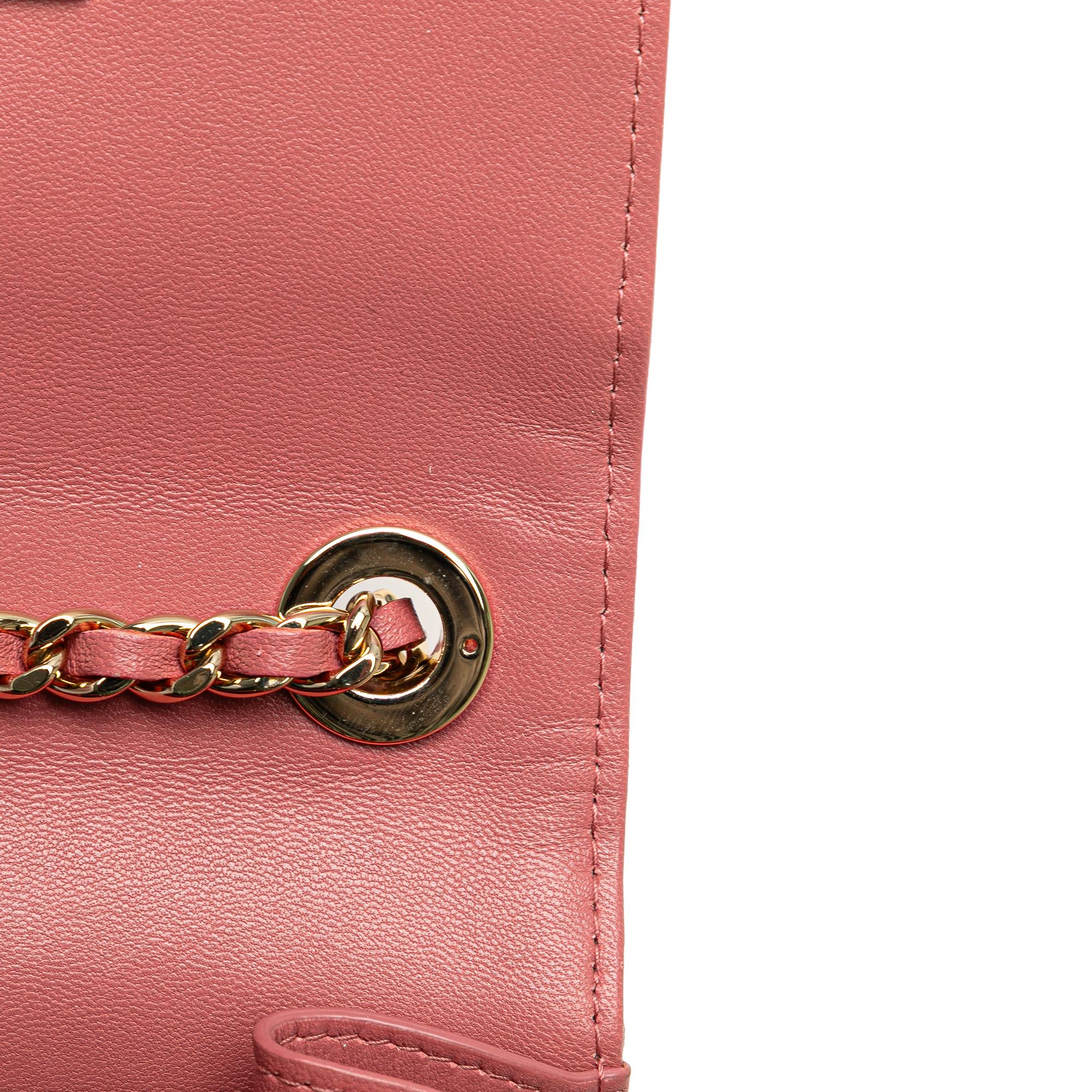 Chanel Mini Chevron Lambskin Trendy CC Chain Wallet