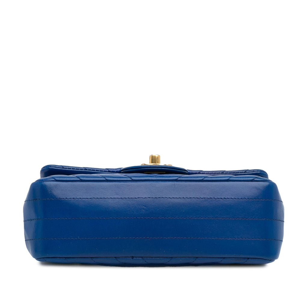 Chanel Mini Chevron Quilted Lambskin Rectangular Flap Bag (SHG-S3wMjz)