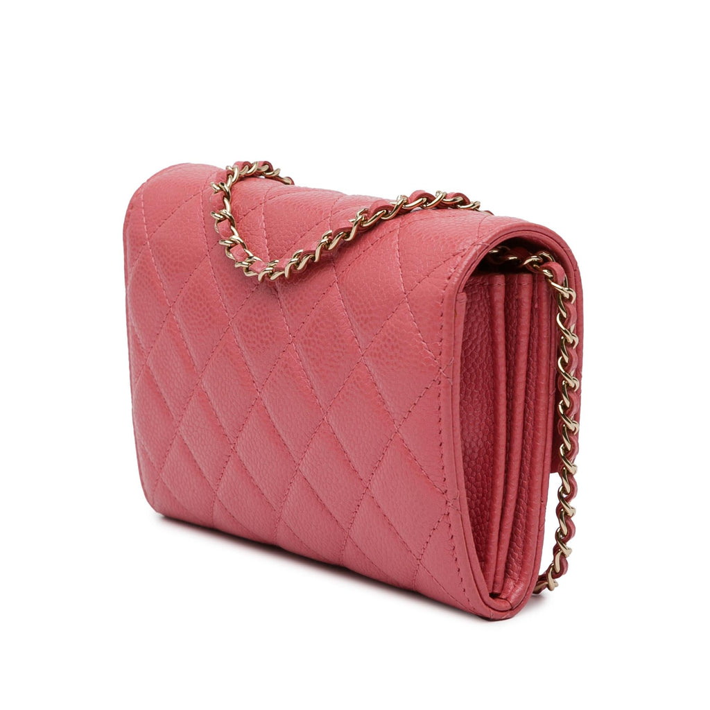Chanel Mini Classic Caviar Flap Wallet on Chain (SHG-SQ3yjM)