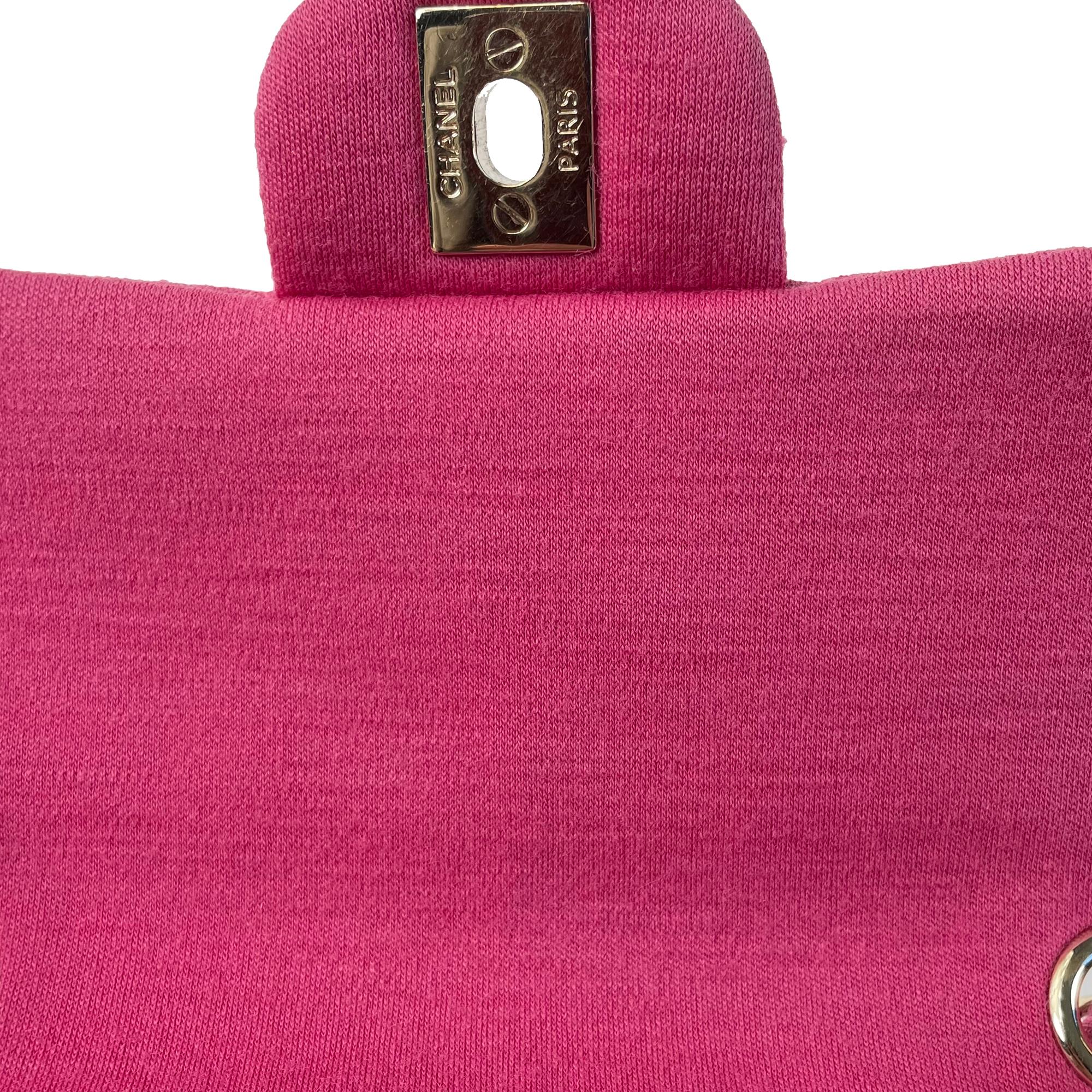 Chanel Mini Classic Jersey Single Flap (SHG-huVmeQ)