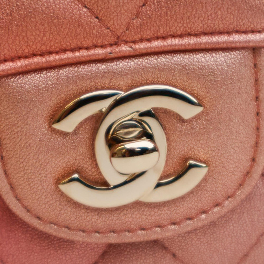 Chanel Mini Classic Lambskin Rectangular Single Flap (SHG-ekr4fa)