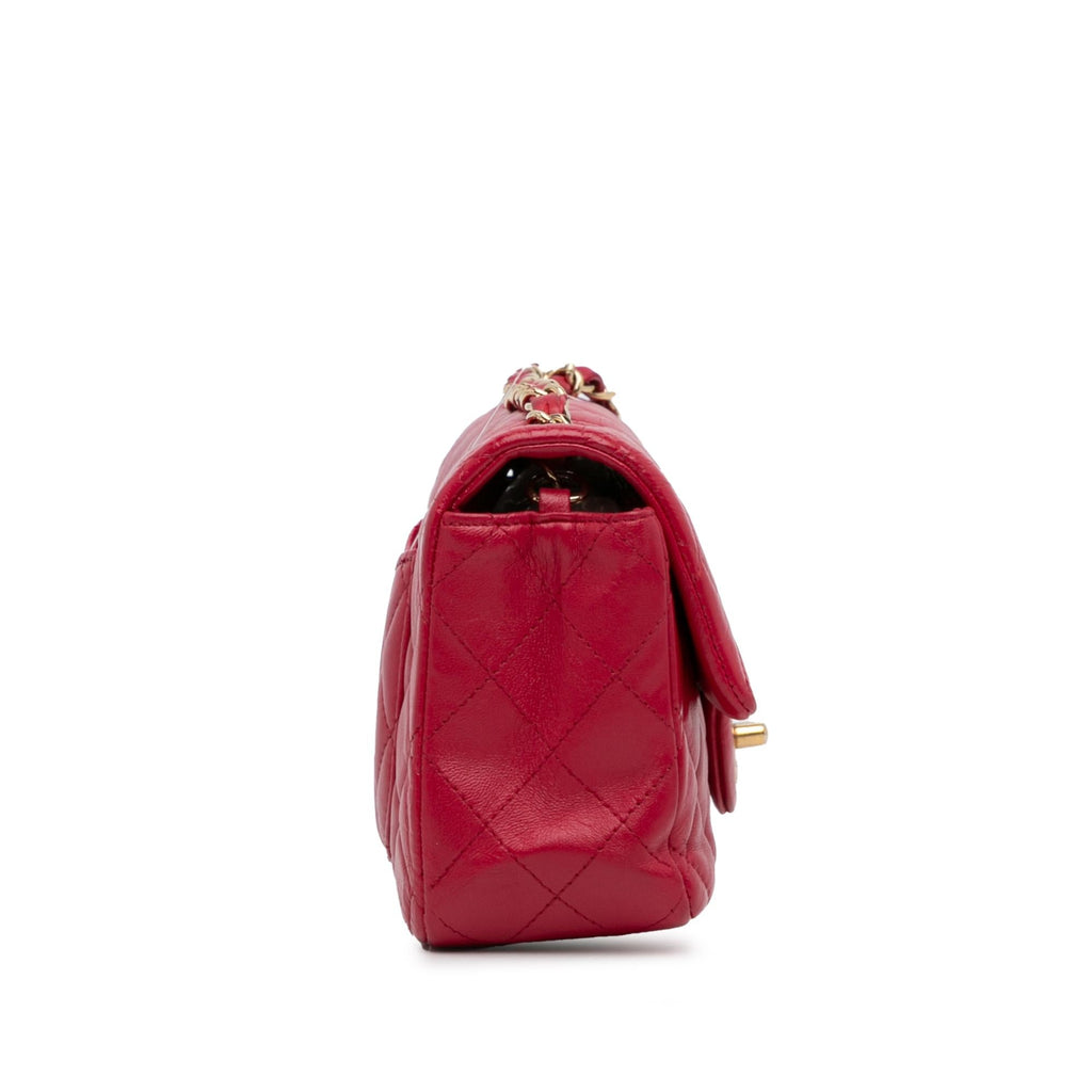 Chanel Mini Classic Lambskin Rectangular Single Flap (SHG-6kkXVi)