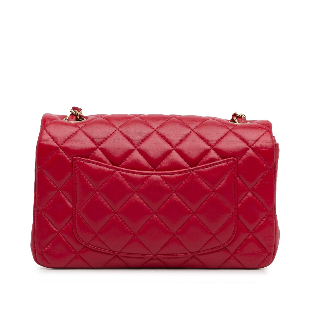 Chanel Mini Classic Lambskin Rectangular Single Flap (SHG-6kkXVi)