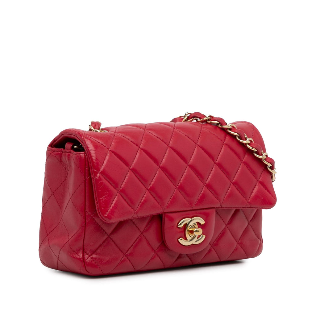 Chanel Mini Classic Lambskin Rectangular Single Flap (SHG-6kkXVi)