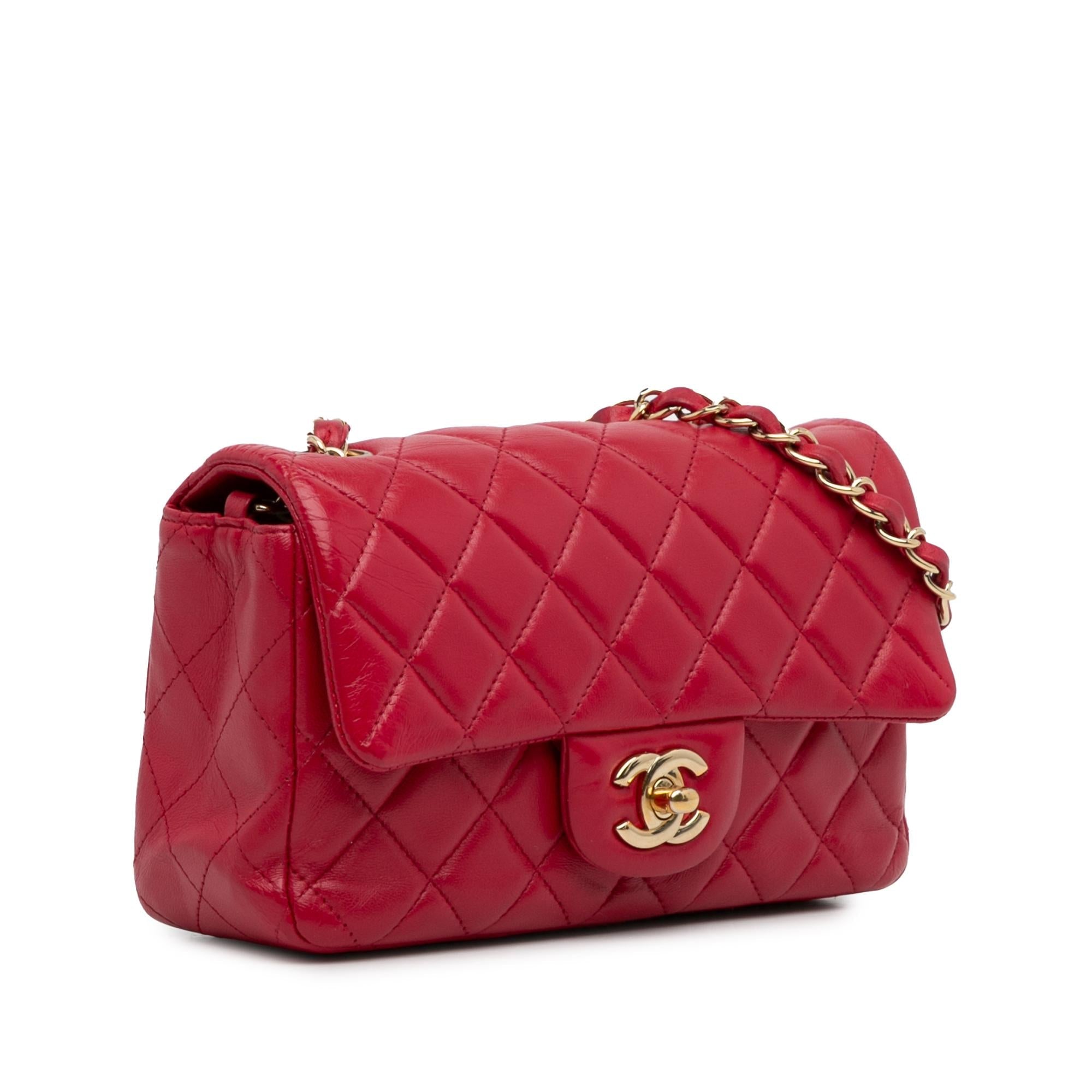 Chanel Mini Classic Lambskin Rectangular Single Flap (SHG-6kkXVi)