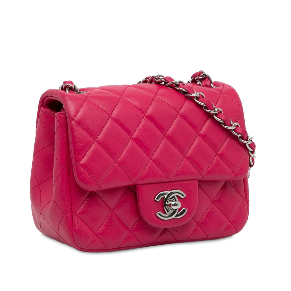 Chanel Mini Classic Lambskin Square Single Flap (SHG-w1g0FJ)