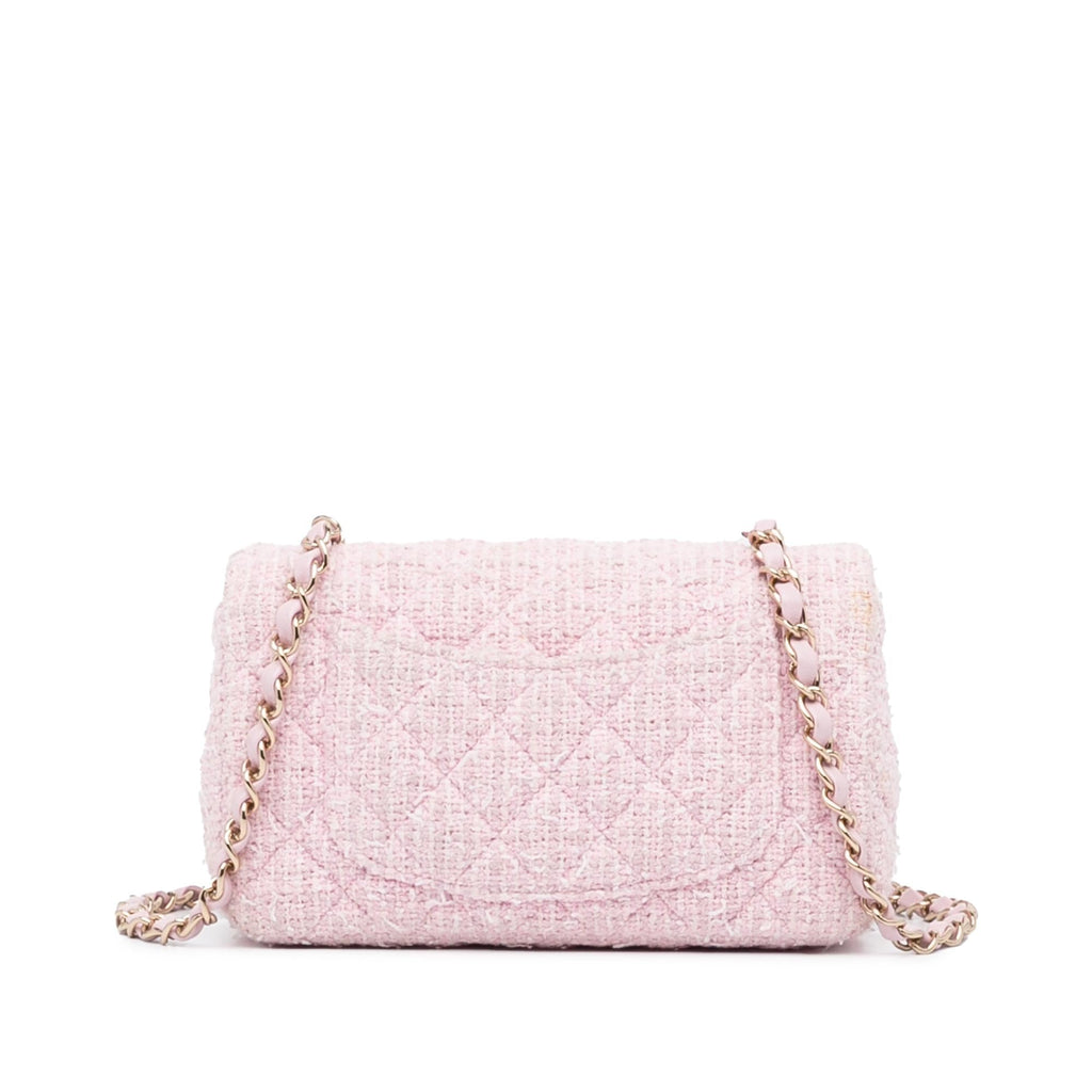 Chanel Mini Classic Rectangular Tweed Flap (SHG-lbDBOI)