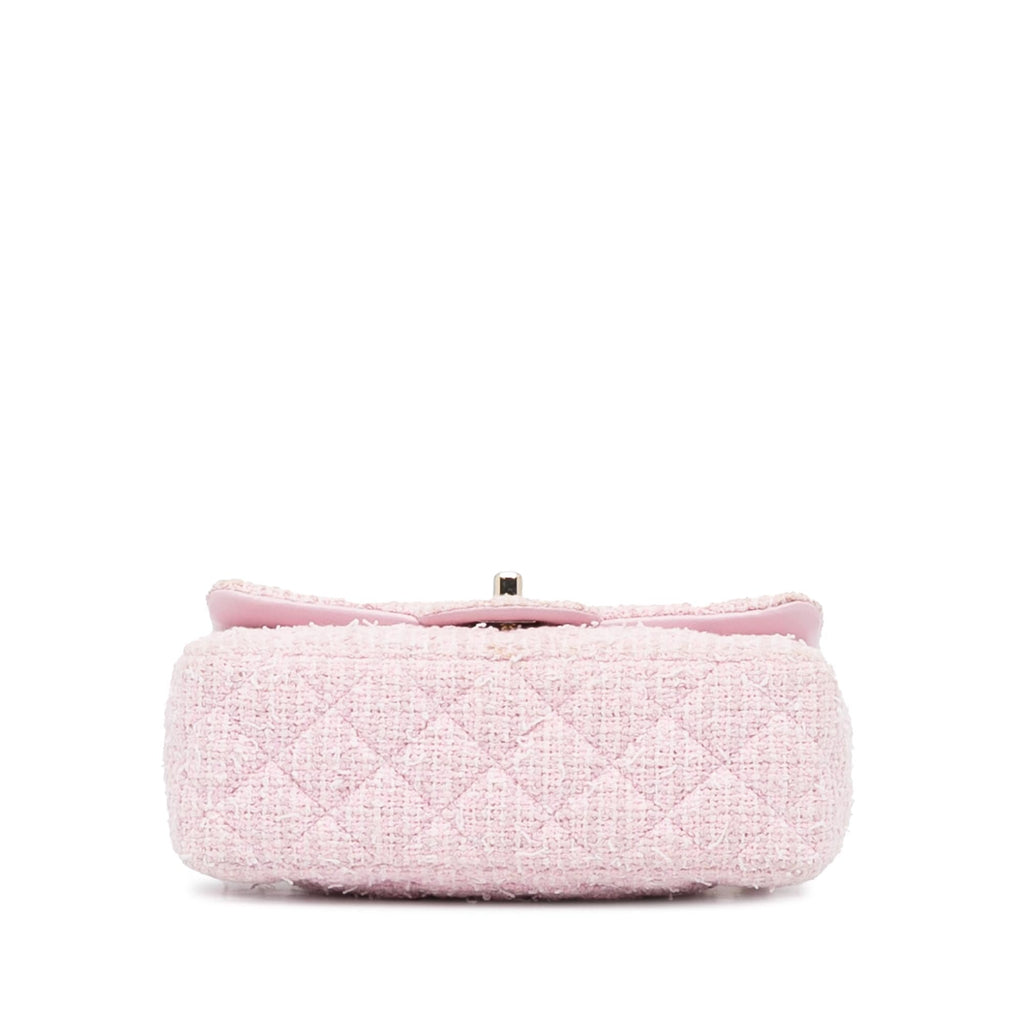Chanel Mini Classic Rectangular Tweed Flap (SHG-lbDBOI)