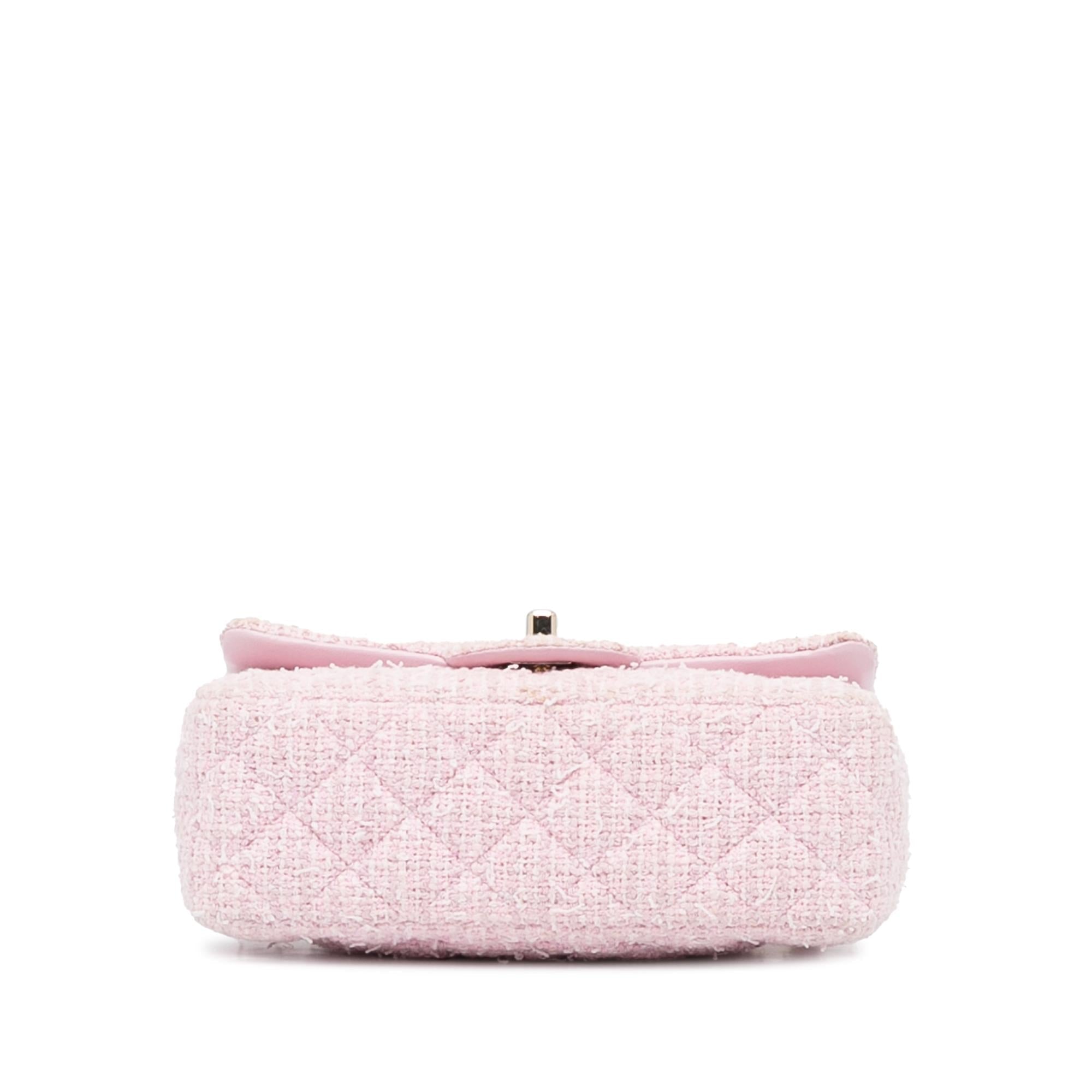 Chanel Mini Classic Rectangular Tweed Flap (SHG-lbDBOI)