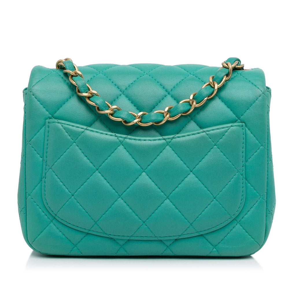 Chanel Mini Classic Square Lambskin Single Flap Bag (SHG-oxXAOp)