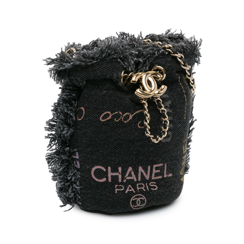 Chanel Mini Denim Mood Bucket with Chain (SHG-B4ElfD)