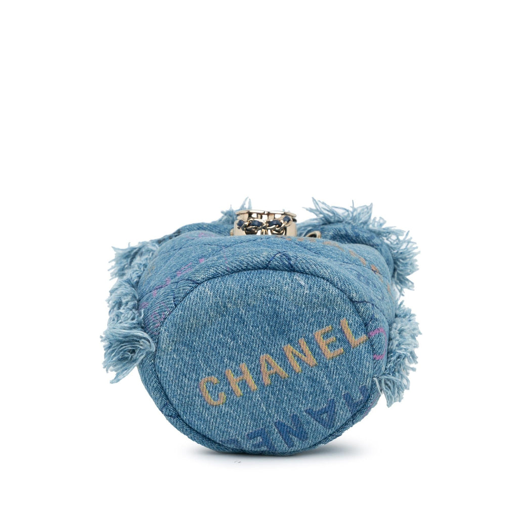 Chanel Mini Denim Mood Bucket with Chain