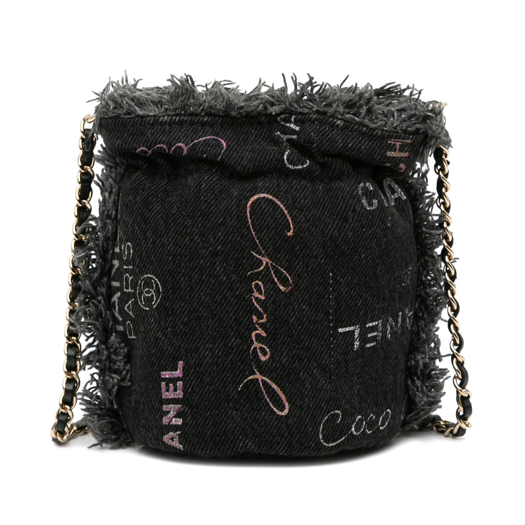 Chanel Mini Denim Mood Bucket with Chain (SHG-1oNNTU)