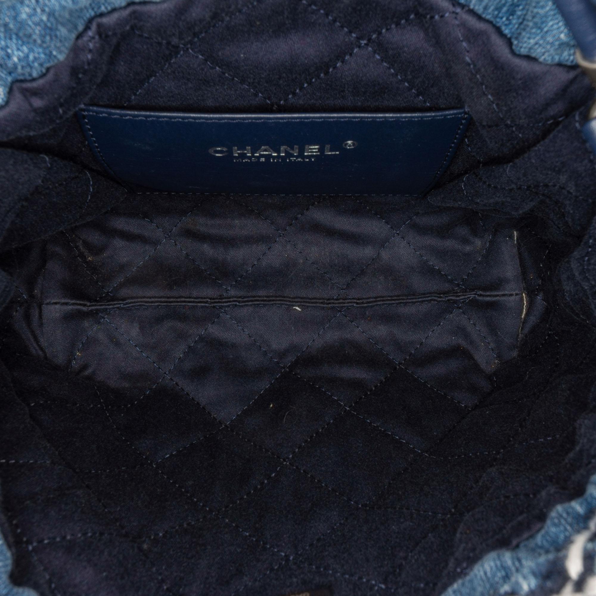 Chanel Mini Denim Stitched 22 Handbag
