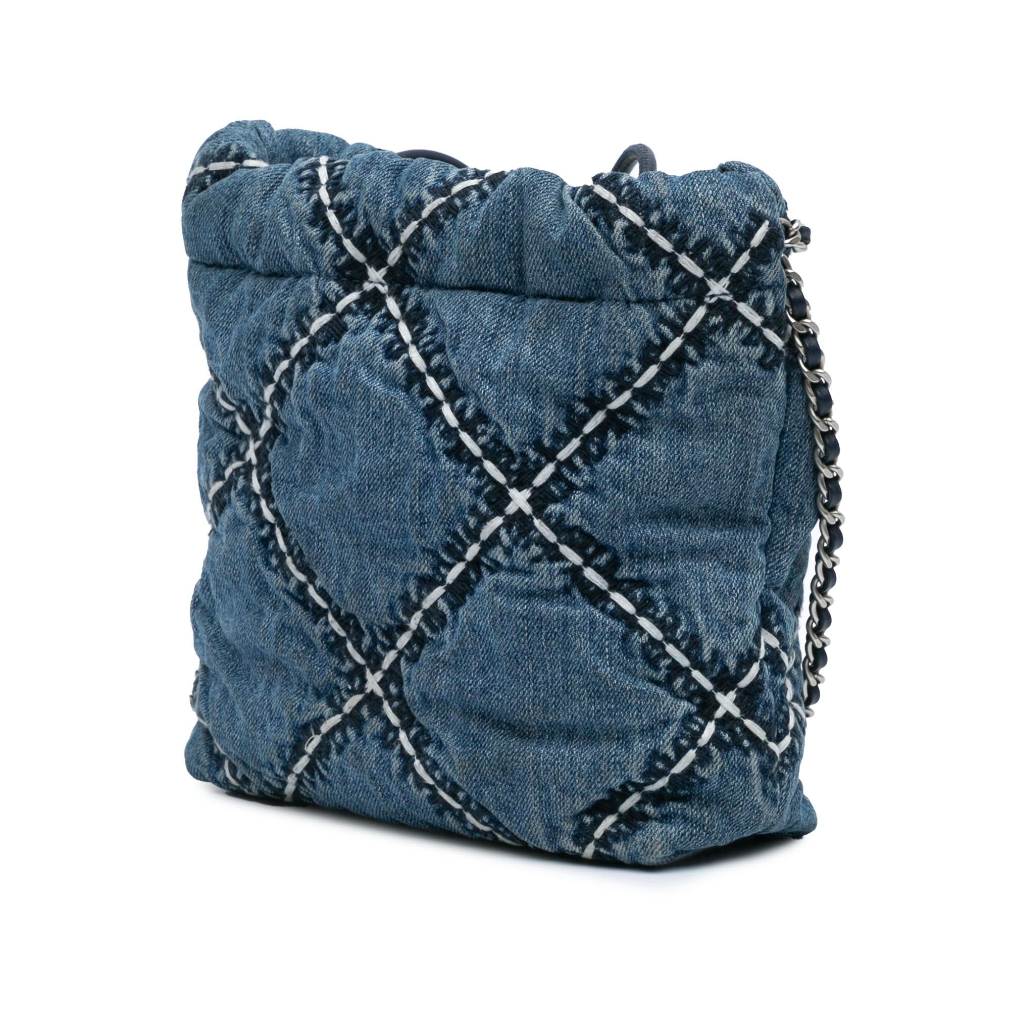 Chanel Mini Denim Stitched 22 Handbag