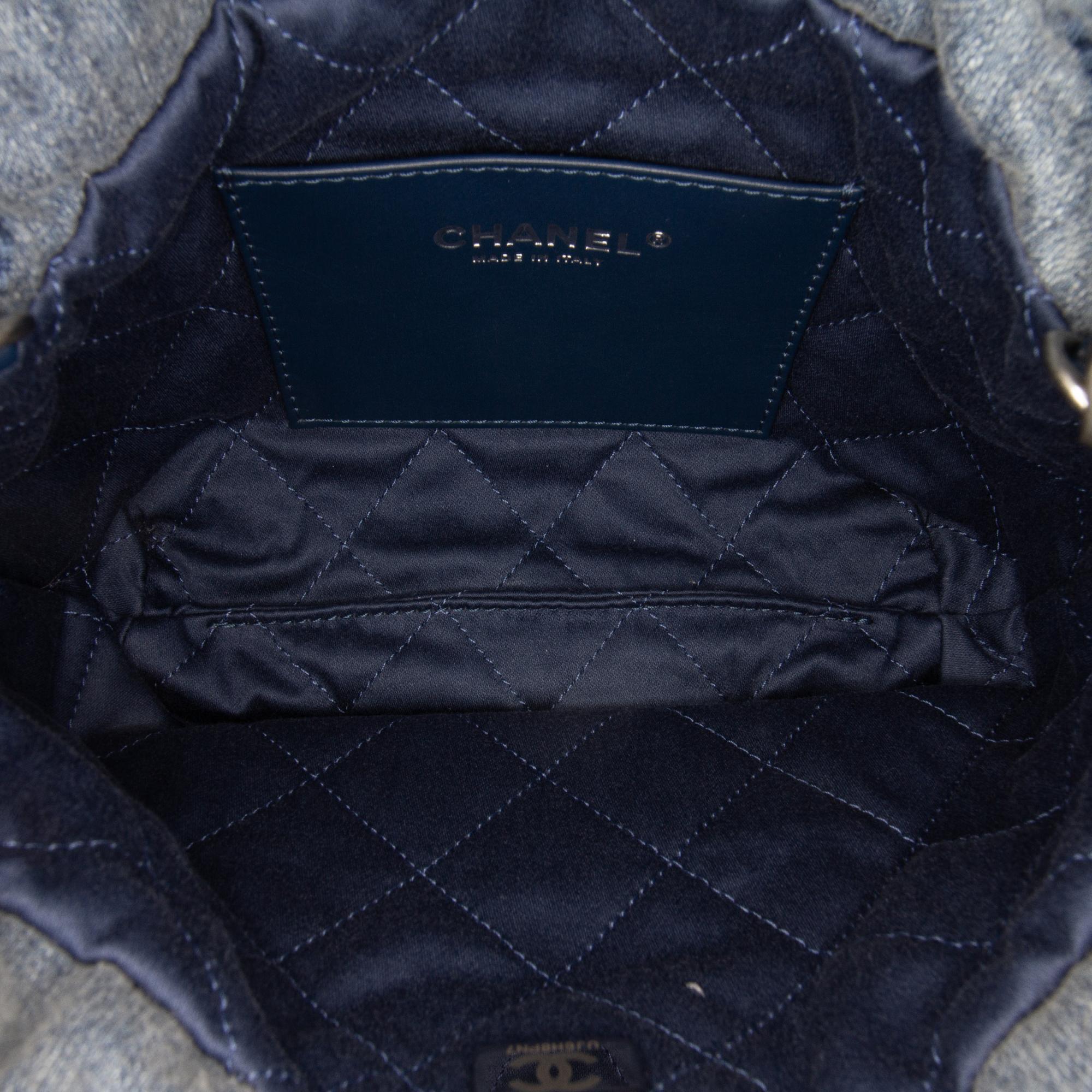 Chanel Mini Denim Studded 22 Handbag