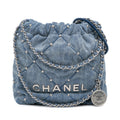 Chanel Mini Denim Studded 22 Handbag