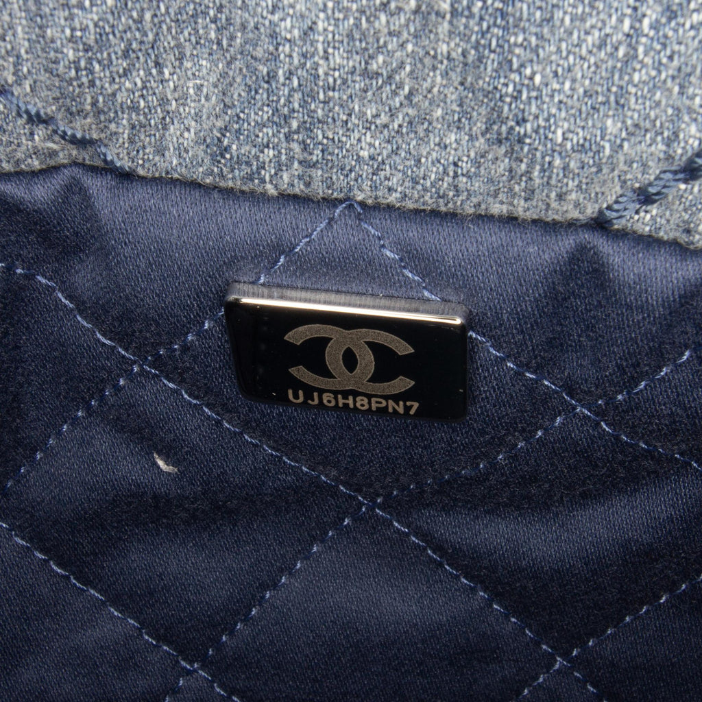 Chanel Mini Denim Studded 22 Handbag