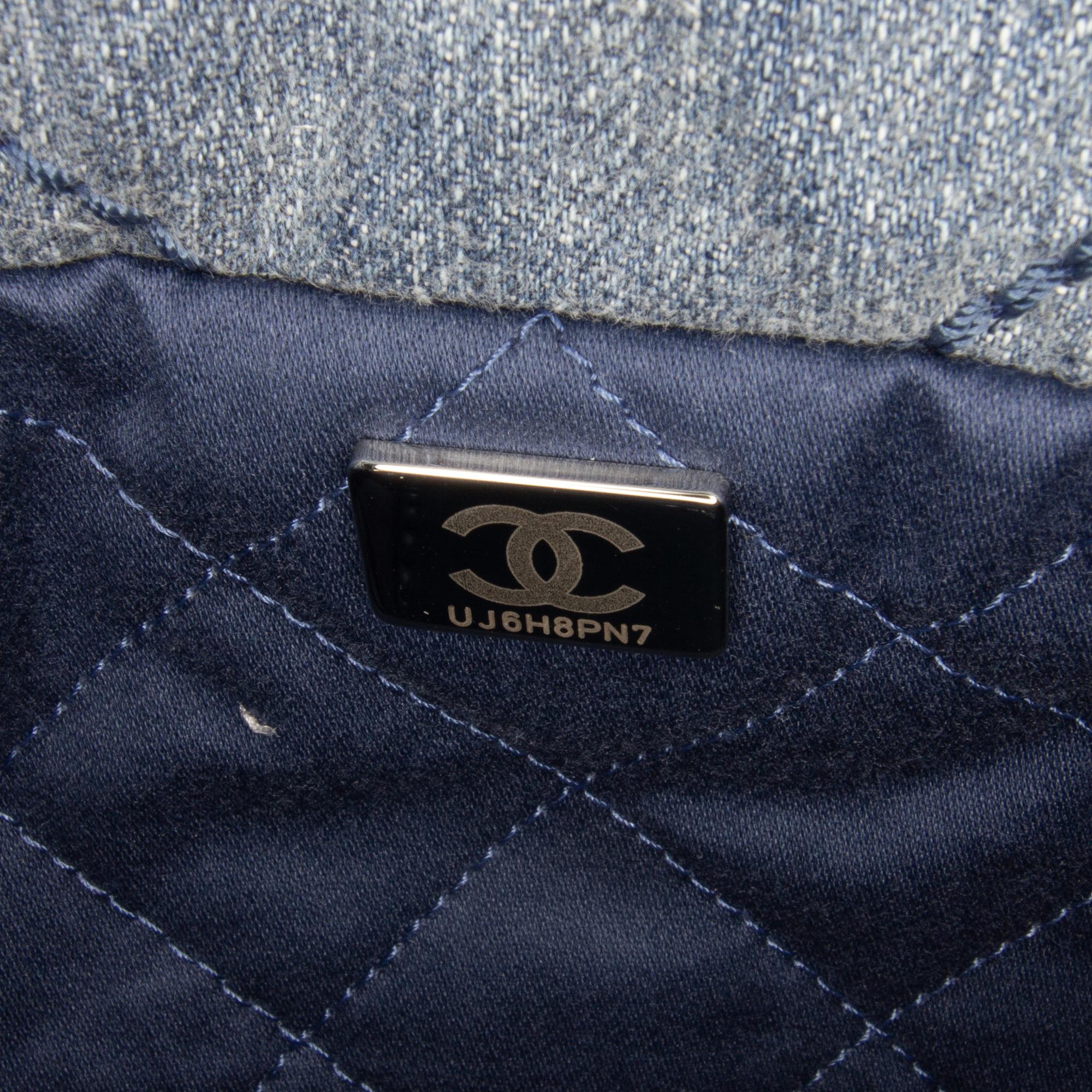 Chanel Mini Denim Studded 22 Handbag