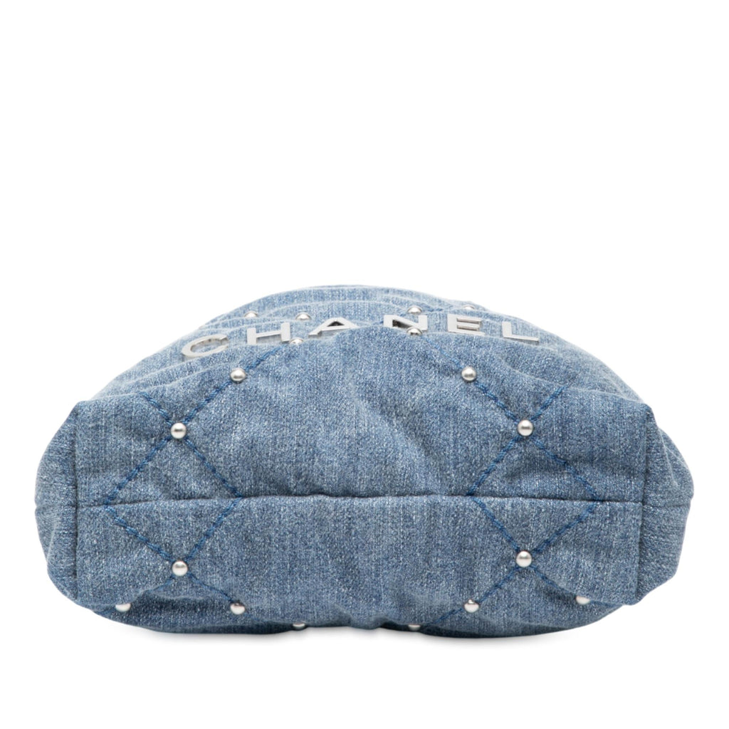 Chanel Mini Denim Studded 22 Handbag